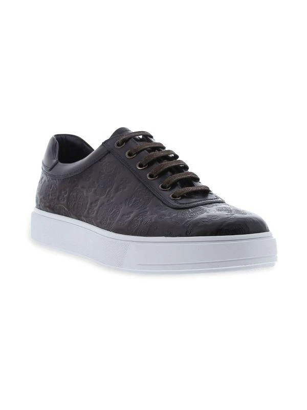 Robert Graham Paradise Skull Embossed Leather Sneakers 2