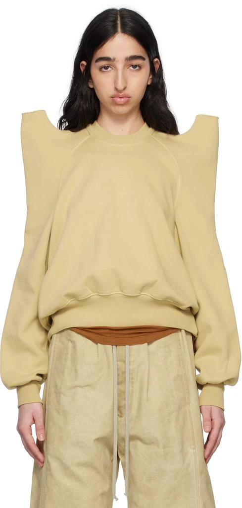 Rick Owens Beige Hollywood Tecsweat Sweatshirt 1