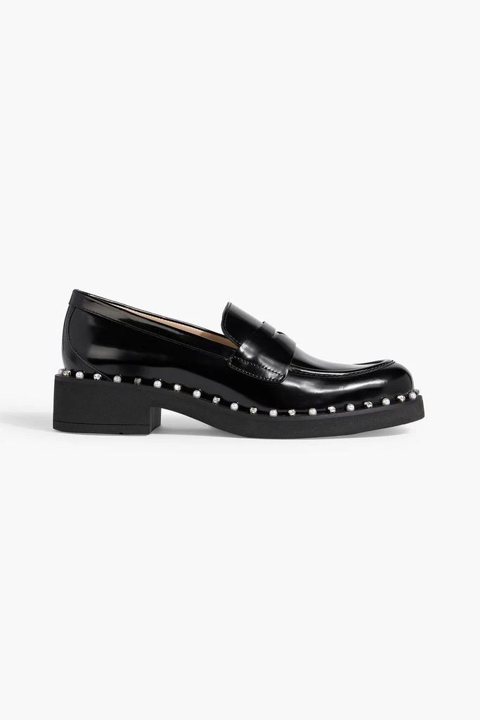 Stuart Weitzman Reverie embellished leather loafers