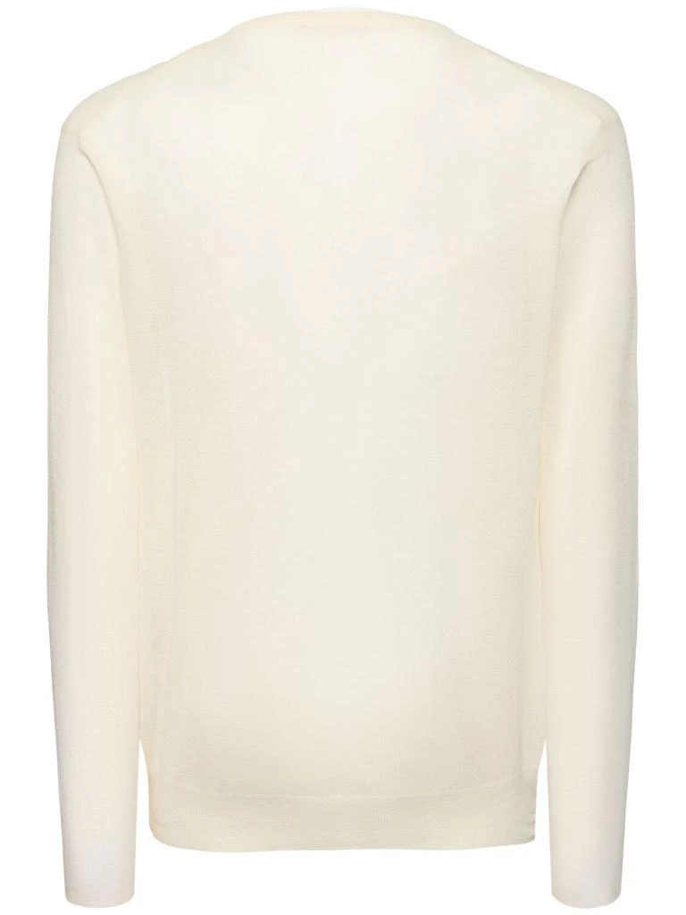 AURALEE Henley Wool & Silk Knit Sweater 4