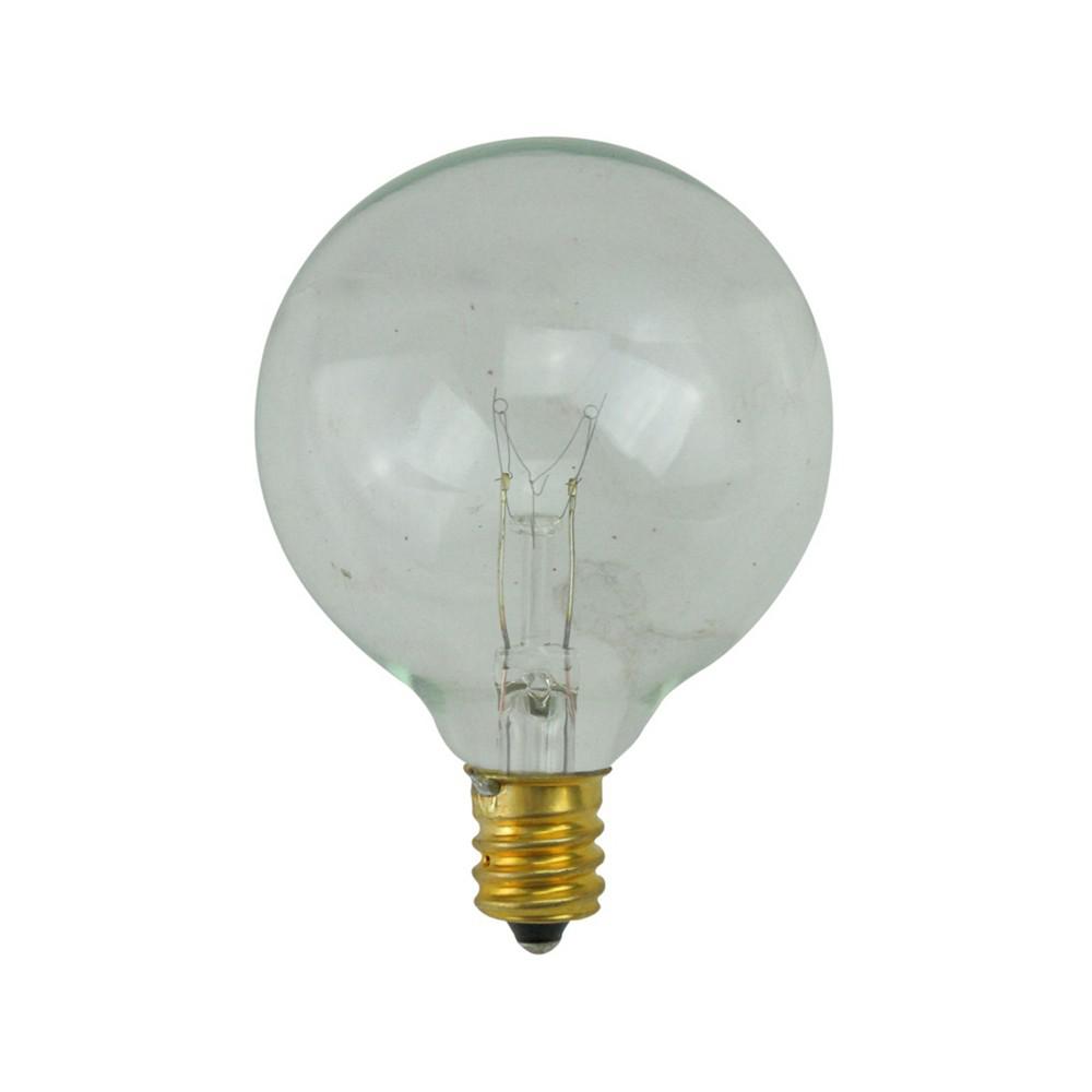 Northlight Pack of 25 Incandescent G50 Clear Christmas Replacement Bulbs