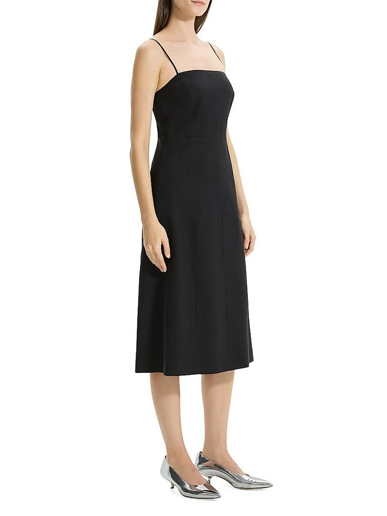Theory Strappy Linen-Blend Midi-Dress 3