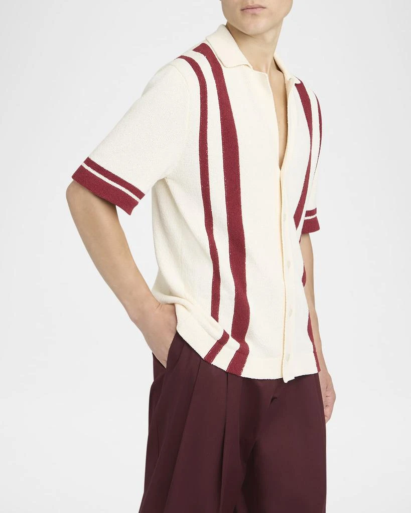 Dolce 
Gabbana Men
s Striped Knit Button-Down Shirt 5