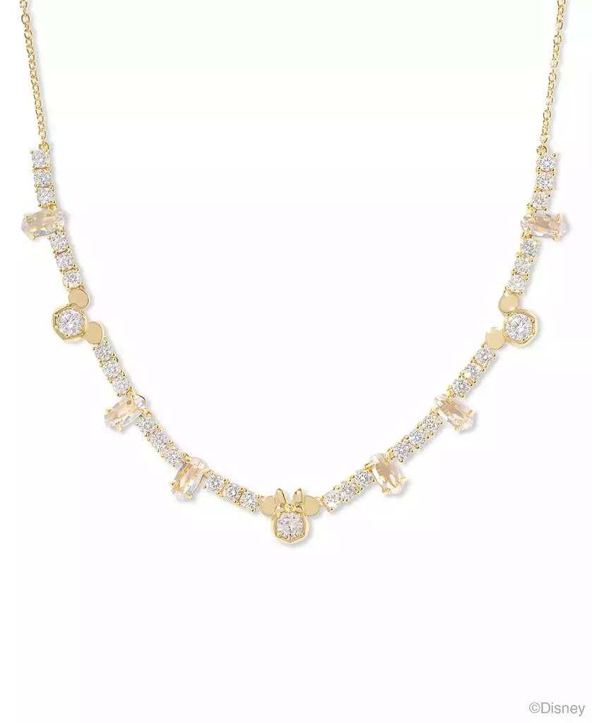 Kendra Scott 14k Gold-Plated Cubic Zirconia Mickey & Minnie Mouse 19" Adjustable Tennis Necklace 1