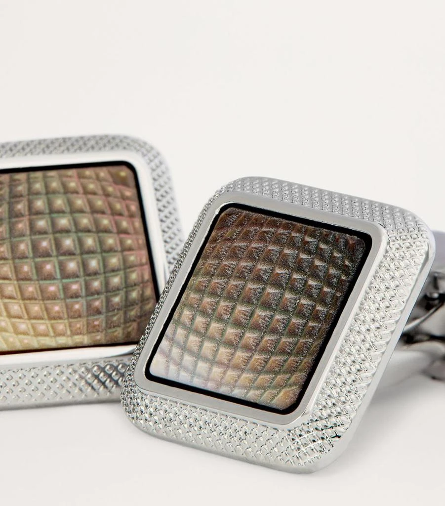 Tateossian Mother-of-Pearl Square Spazio Cufflinks 6