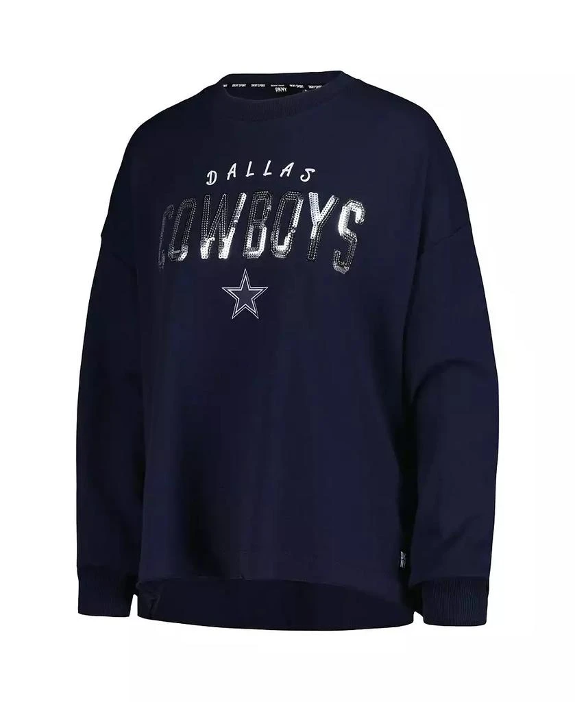 DKNY DKNY Women's Navy Dallas Cowboys Penelope Pullover Sweatshirt 3