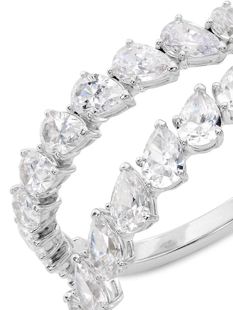 Adriana Orsini Mesmermize Rhodium-Plated & Cubic Zirconia Hoop Earrings 4