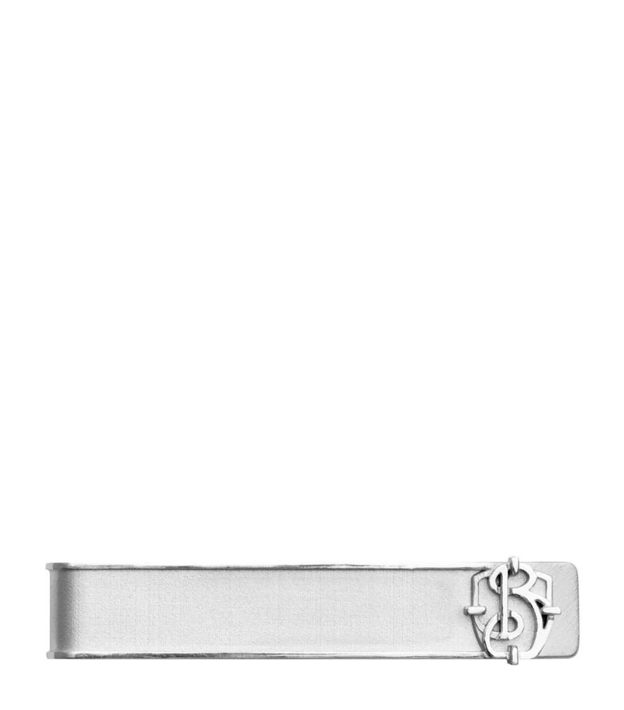 Burberry Sterling Silver B Charm Tie Bar 1