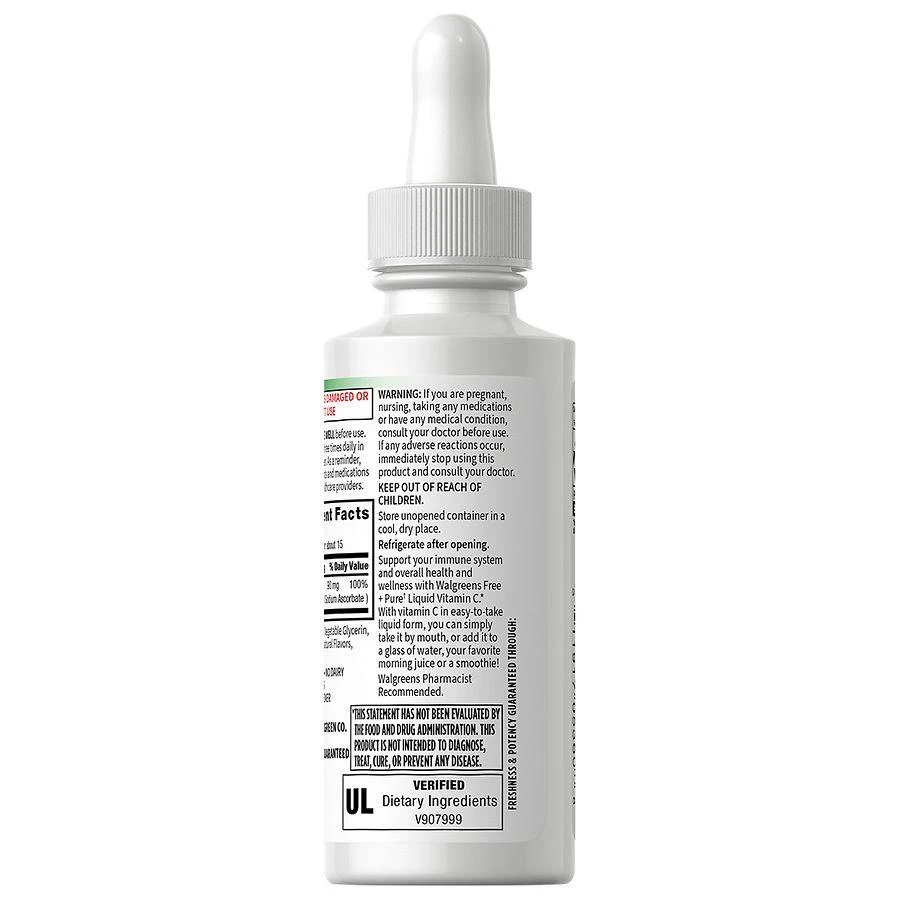 Walgreens Free & Pure Liquid Vitamin C Natural Orange 6