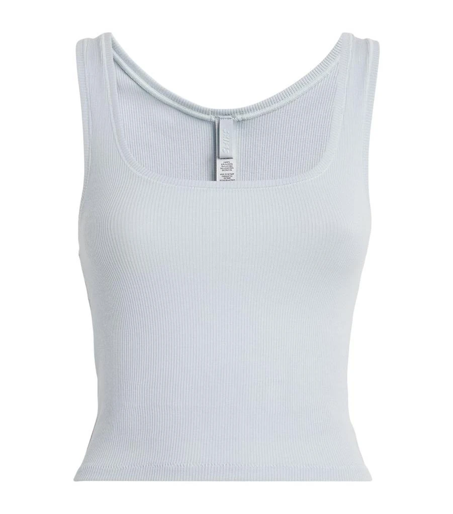 SKIMS Stretch-Cotton Ribbed Tank Top 1