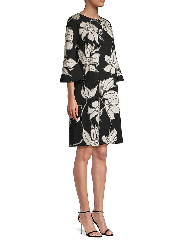 Caroline Rose Autumn Accents Bella Floral Jacquard Midi-Dress 4