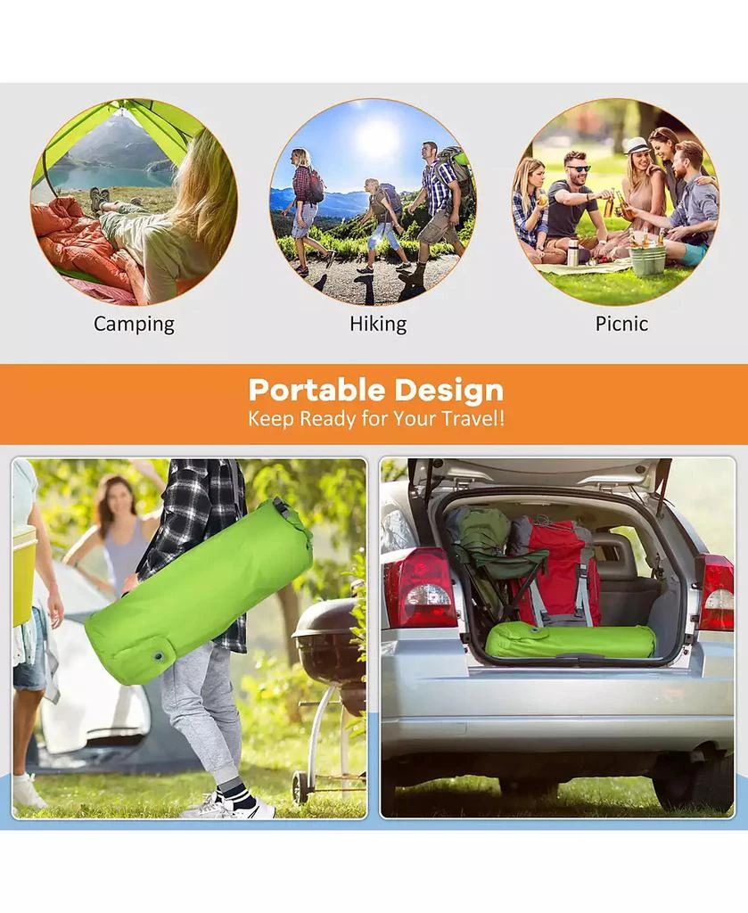 Costway Folding Sleeping Pad, Self Inflating Camping Mattress 6