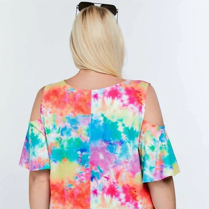 DAVI & DANI Cold Shoulder Plus Top 2