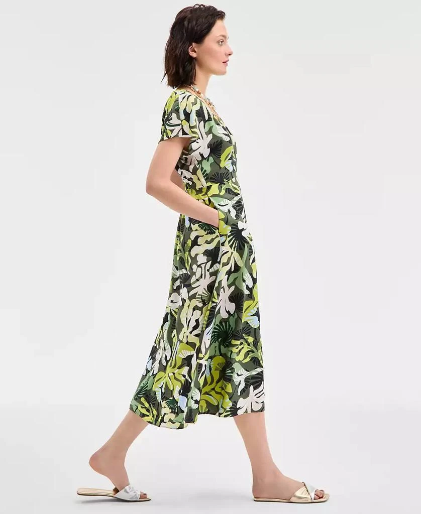 On 34th Women's Flutter-Sleeve Printed Textured Midi Dress, Exclusively at Macy's 3