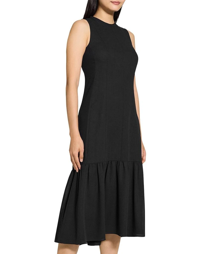 Theory Tie Neck Tiered Midi Dress 4