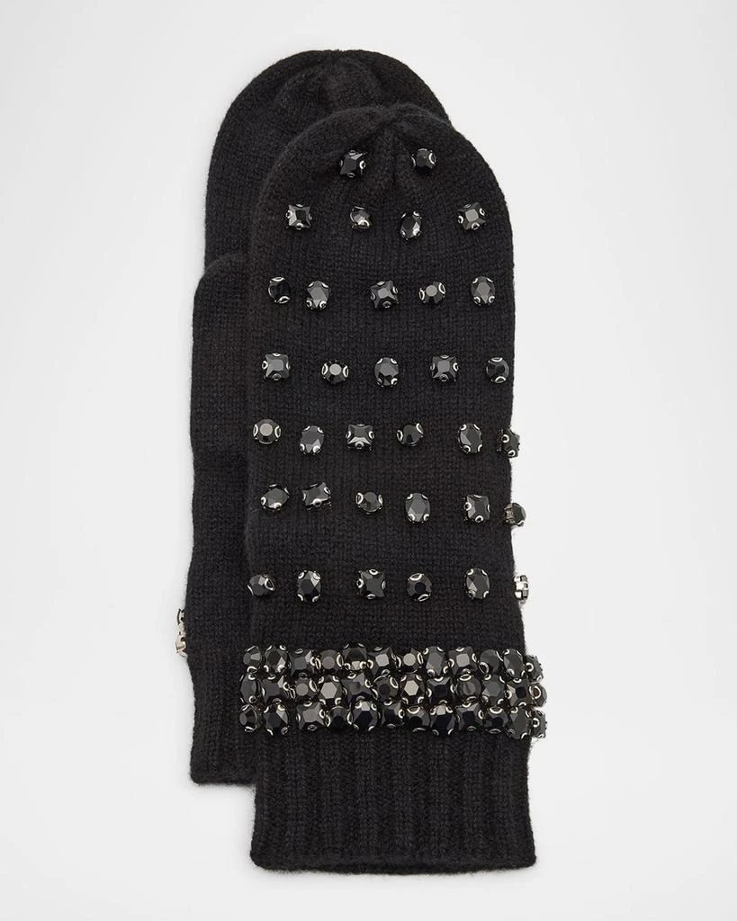 Adrienne Landau The Estie Embellished Wool Mittens 1