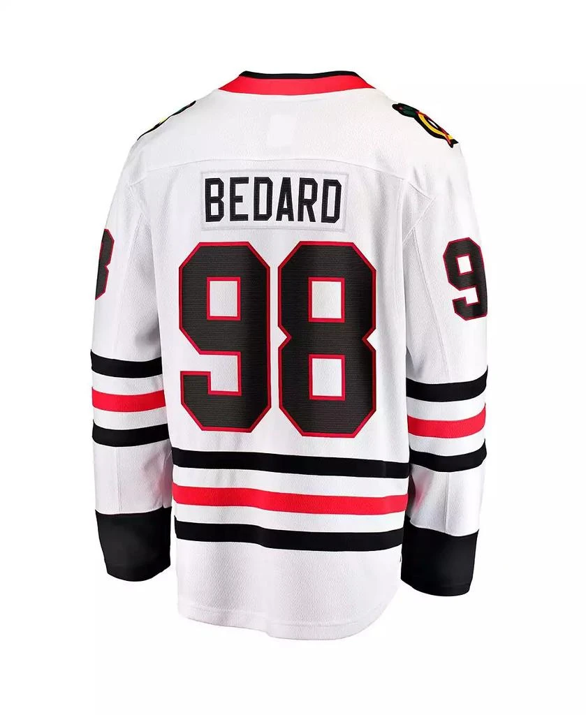 Fanatics Men
s Connor Bedard White Chicago Blackhawks Away Premier Breakaway Player Jersey 3