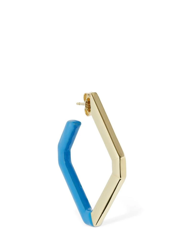 EÉRA Allegra 18kt Gold & Rubber Mono Earring from LUISAVIAROMA