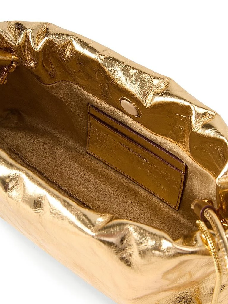 VERONICA BEARD Small Metallic Leather Pouchette 8
