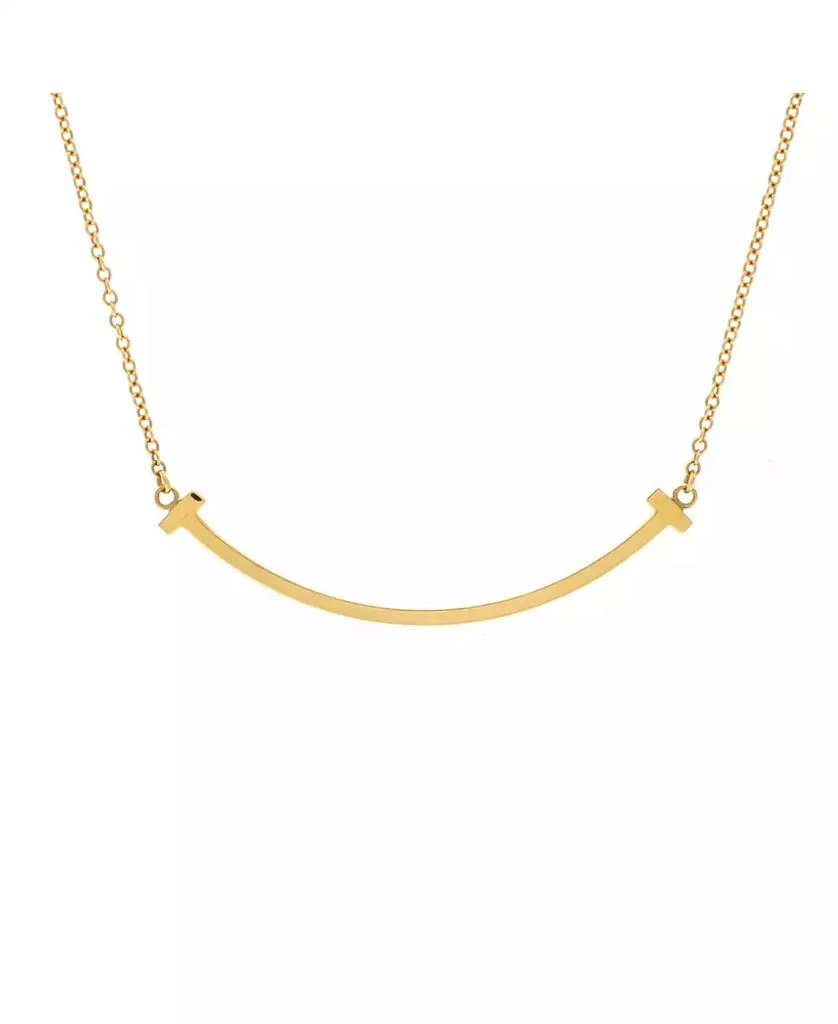 Pre-Owned Tiffany 
Co T Smile Pendant Necklace