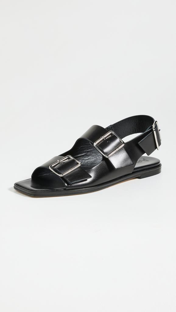 AEYDE Tekla Calf Leather Black Sandals