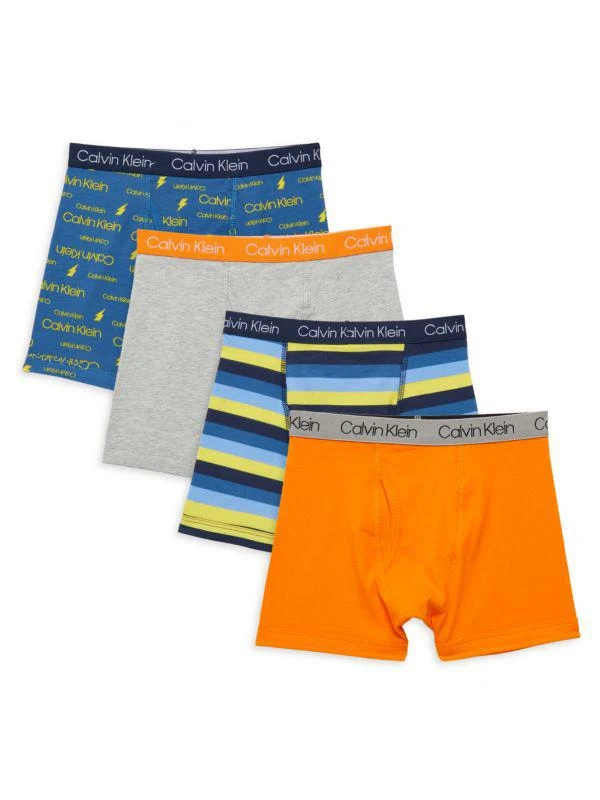 Calvin Klein Boy’s 4-Piece Boxer Briefs 1