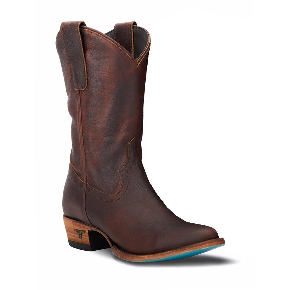 LANE Plain Jane Midi Embroidered Round Toe Cowboy Boots