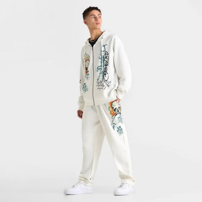 Ed Hardy Men's Ed Hardy Flame Skull Sweatpants 2