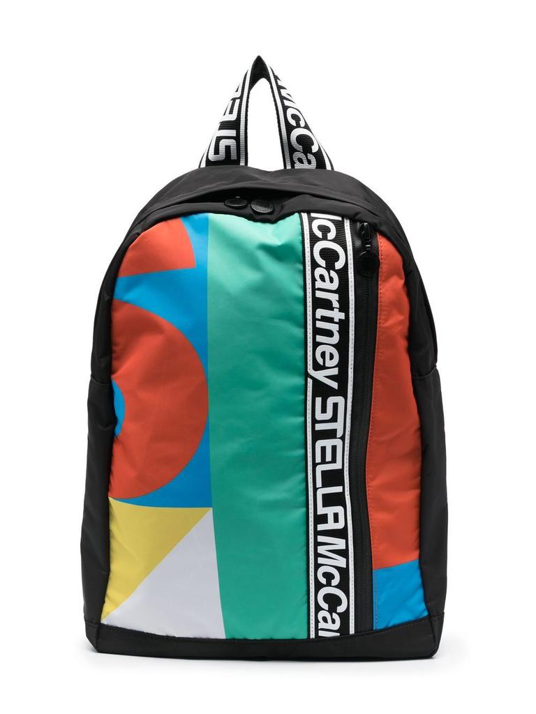 Stella McCartney logo-tape colour-block backpack - kids -  -  - 999MC MULTICOLOR