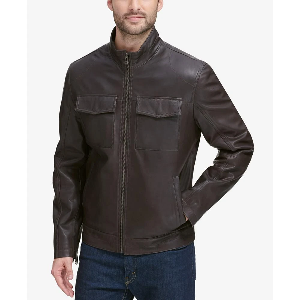 Cole Haan Men's Leather Trucker Jacket 4