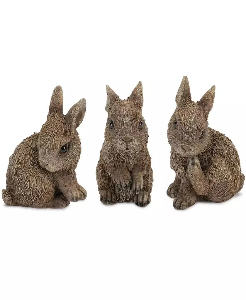 Slickblue Decorative Bunny Figurine Charming Home Decor Accent (Set of 3)