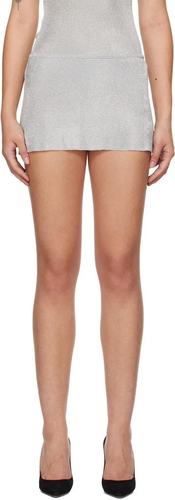 GUIZIO Silver Jewels Miniskirt 1