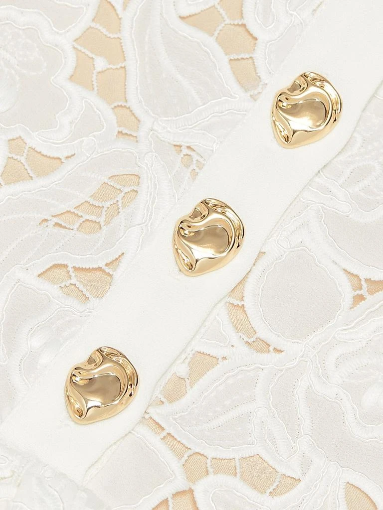 Self Portrait Lace Tiered Peplum A-Line Minidress 7