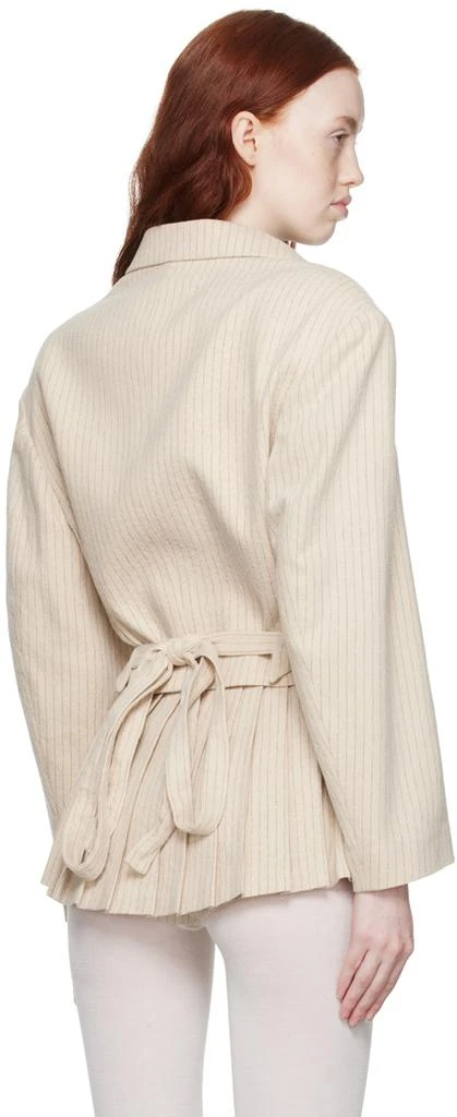 pushBUTTON Beige Stripe Blazer 3