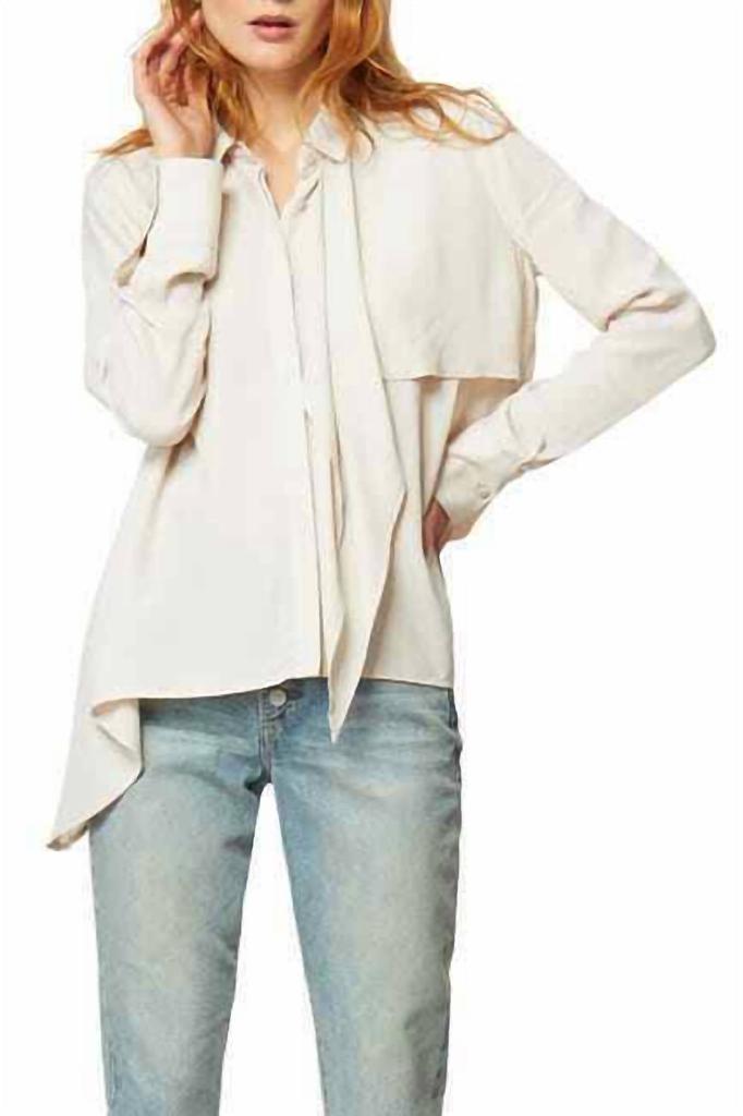 Habitual Habitual - Ferra Asymmetric Tie Neck Blouse