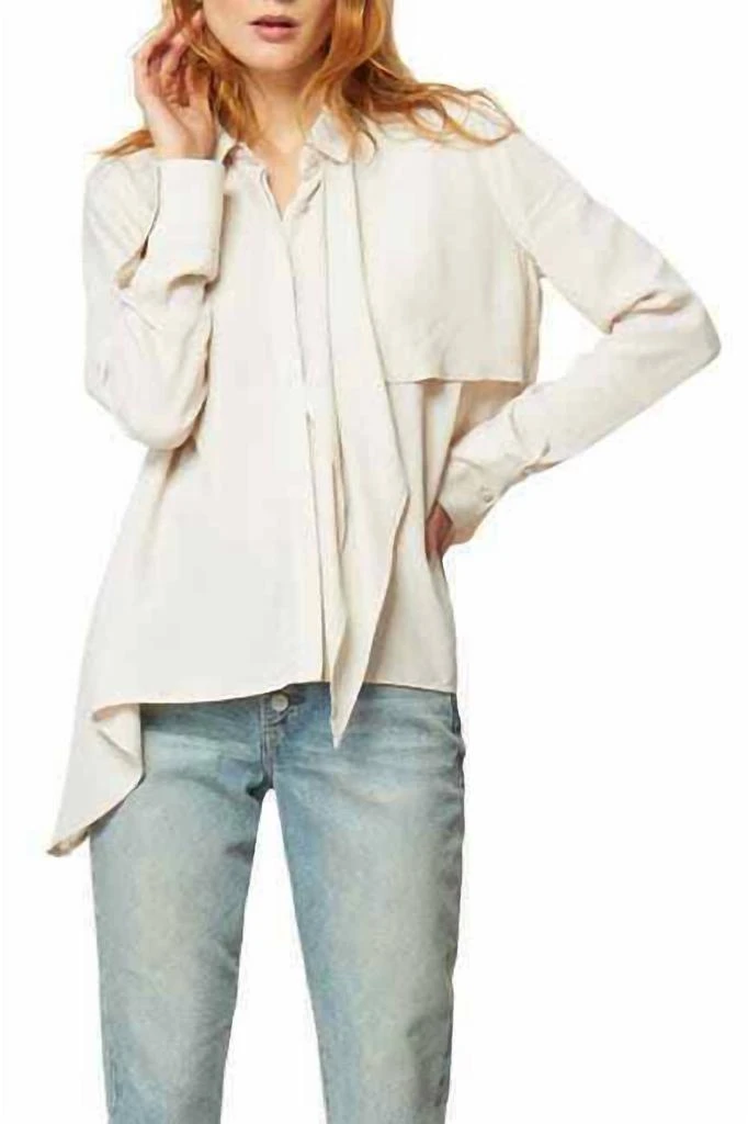 Habitual Habitual - Ferra Asymmetric Tie Neck Blouse 1
