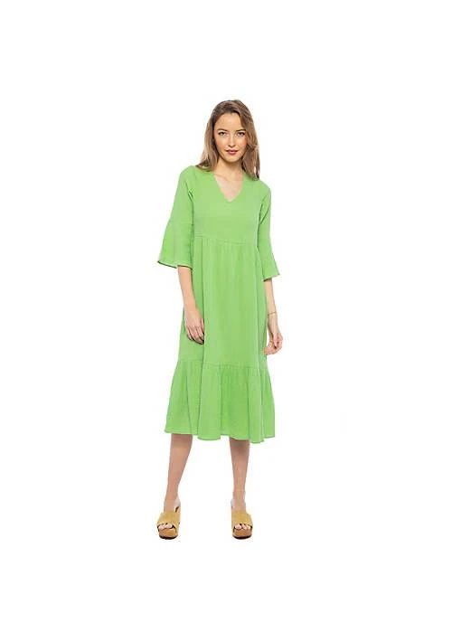 Parker & Rowe Rowe Gauze Tier Dress With Bell Sleeve - Dresses & Skirts -  Free Shipping - BeyondStyle
