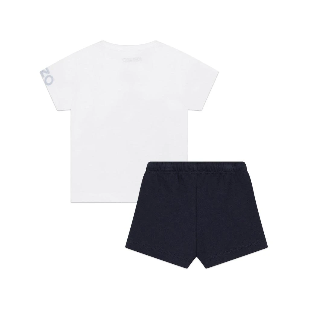 预计3周后发货 Kenzo Ensemble T-Shirt + Short Blanc - Bébé Garçon - Kenzo Kids 2