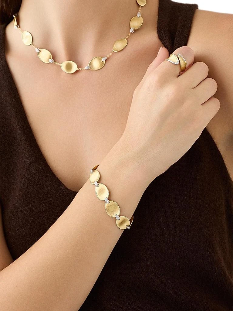 Marco Bicego Lunaria Twist Two-Tone 18K Gold 
0.04 TCW Diamond Wrap Ring 2