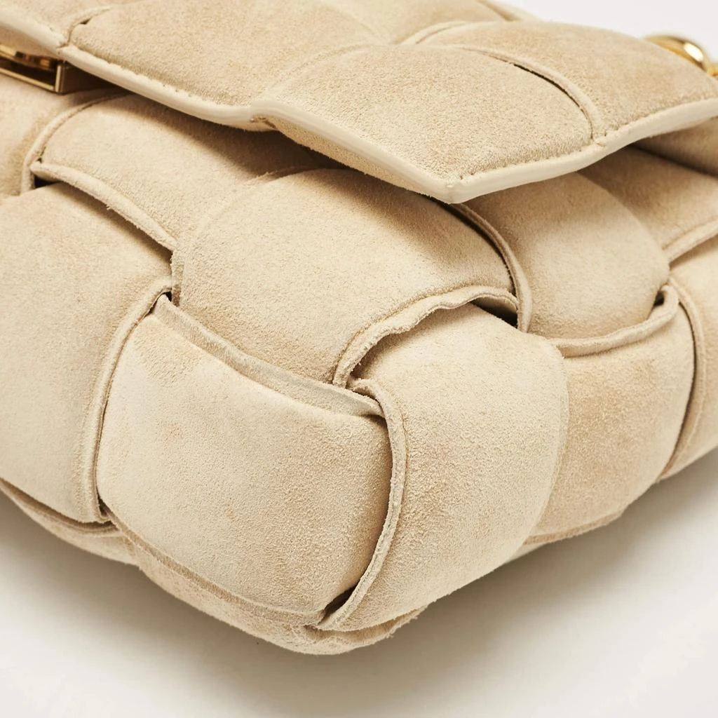 Bottega Veneta Bottega Veneta Beige Suede Padded Cassette Shoulder Bag 12