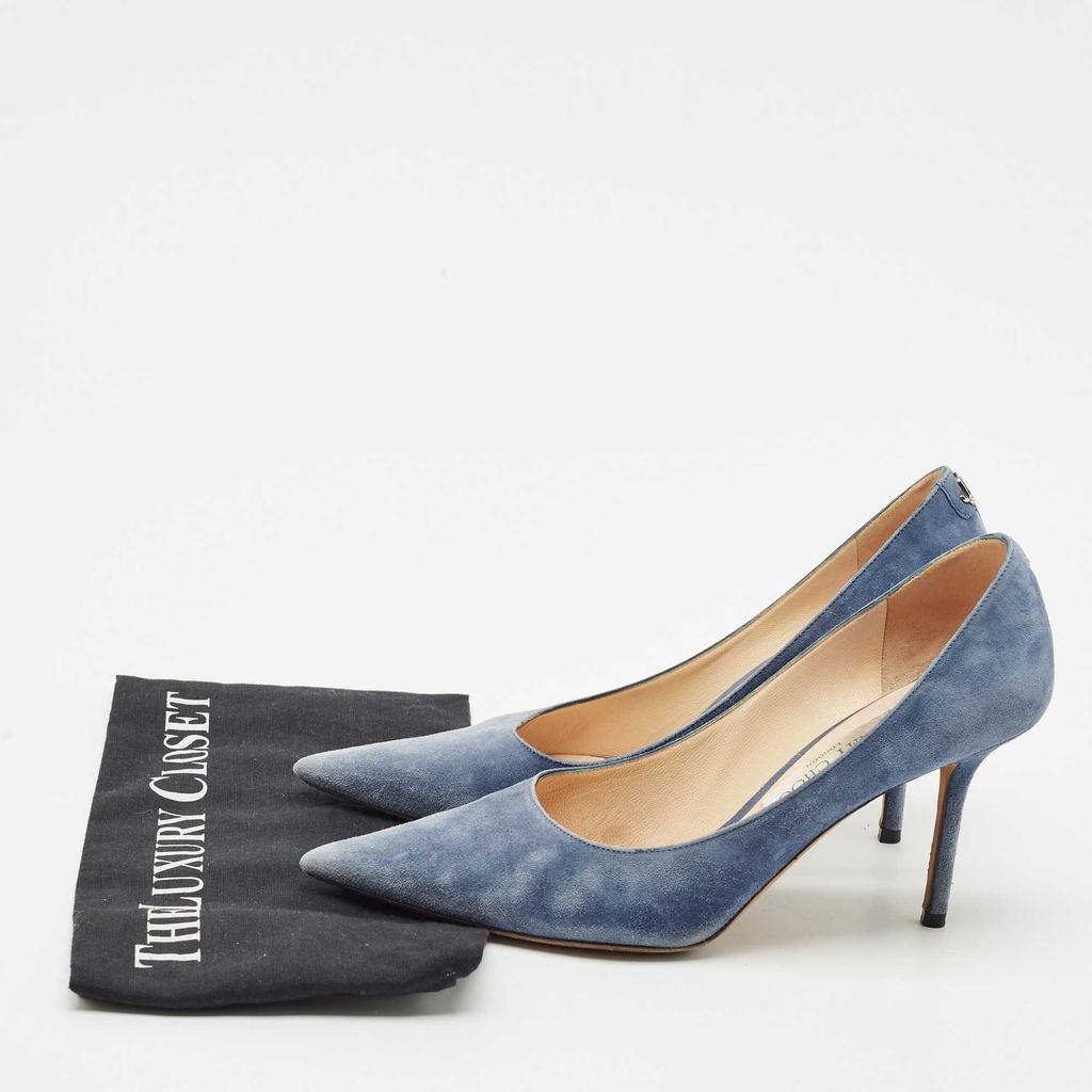 Jimmy Choo 青 スエード ハイヒール Jimmy Choo Blue Suede Love Pointed Toe Pumps Size 39 – On