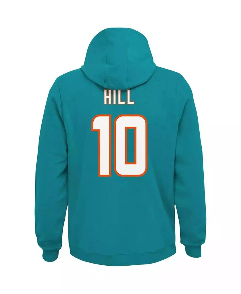 Outerstuff Big Boys Tyreek Hill Aqua Miami Dolphins Mainliner Player Name and Number Pullover Hoodie 2