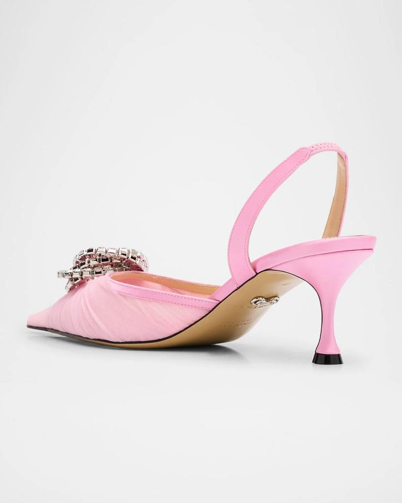 Mach & Mach Galaxy Mesh Crystal Slingback Pumps 4