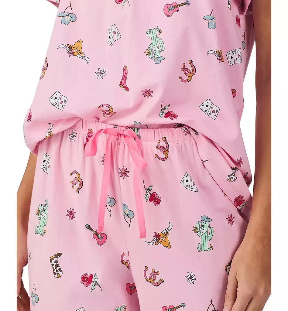 Cuddl Duds Women's Short-Sleeve Cropped Pajama Set 2