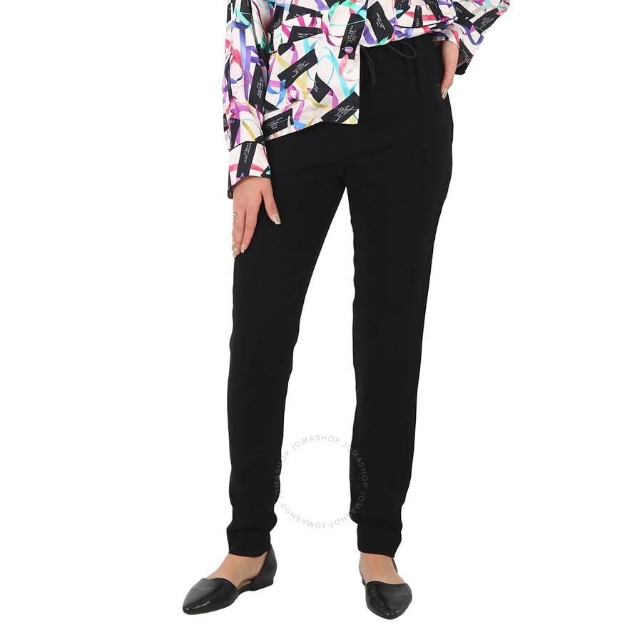 Burberry Ladies Black Custom Fit Monogram Motif Jogging Pants 1
