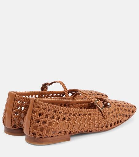Souliers Martinez Paris woven leather ballet flats