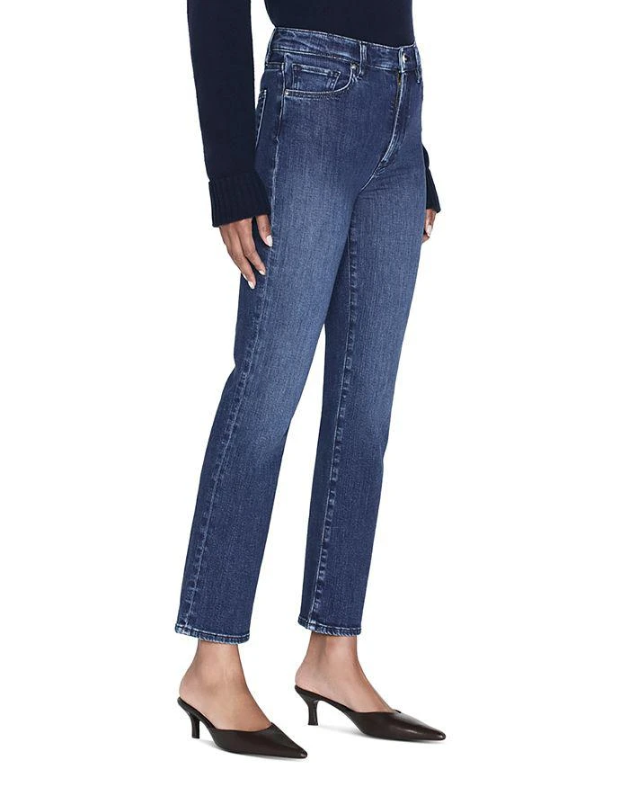 FRAME Le Sleek Straight Fit High Rise Cropped Jeans in Thunderstorm 3