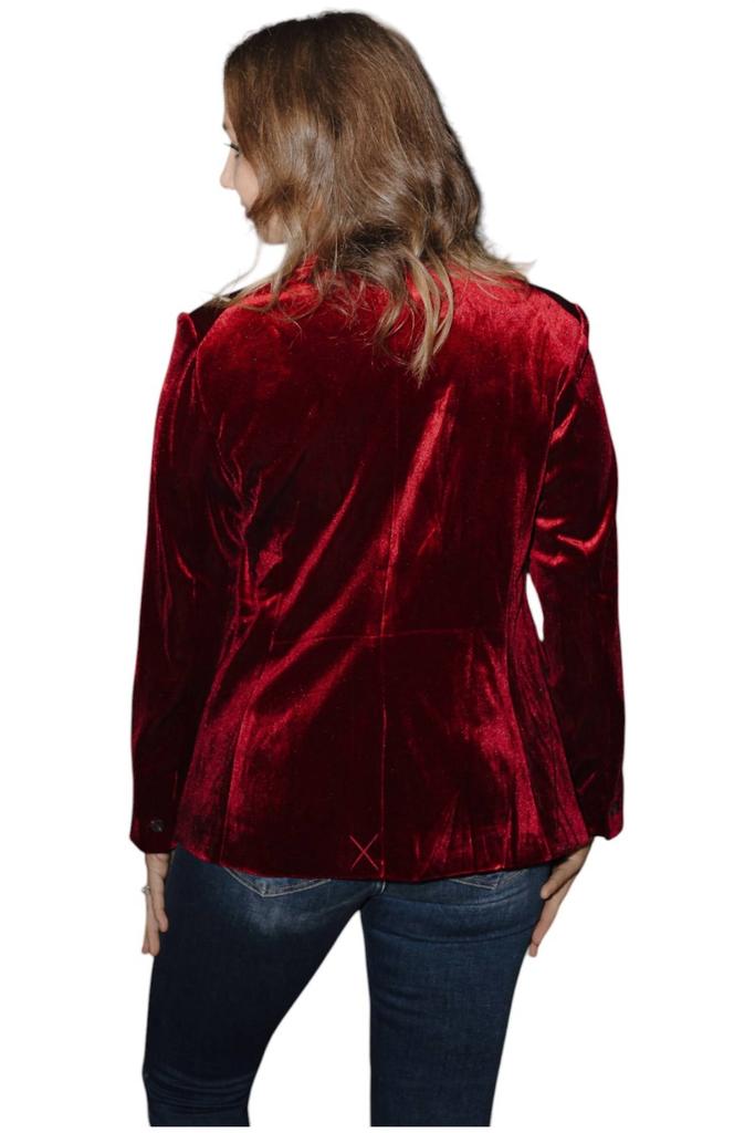 ee:some Ee:Some - Scarlet Velvet Blazer