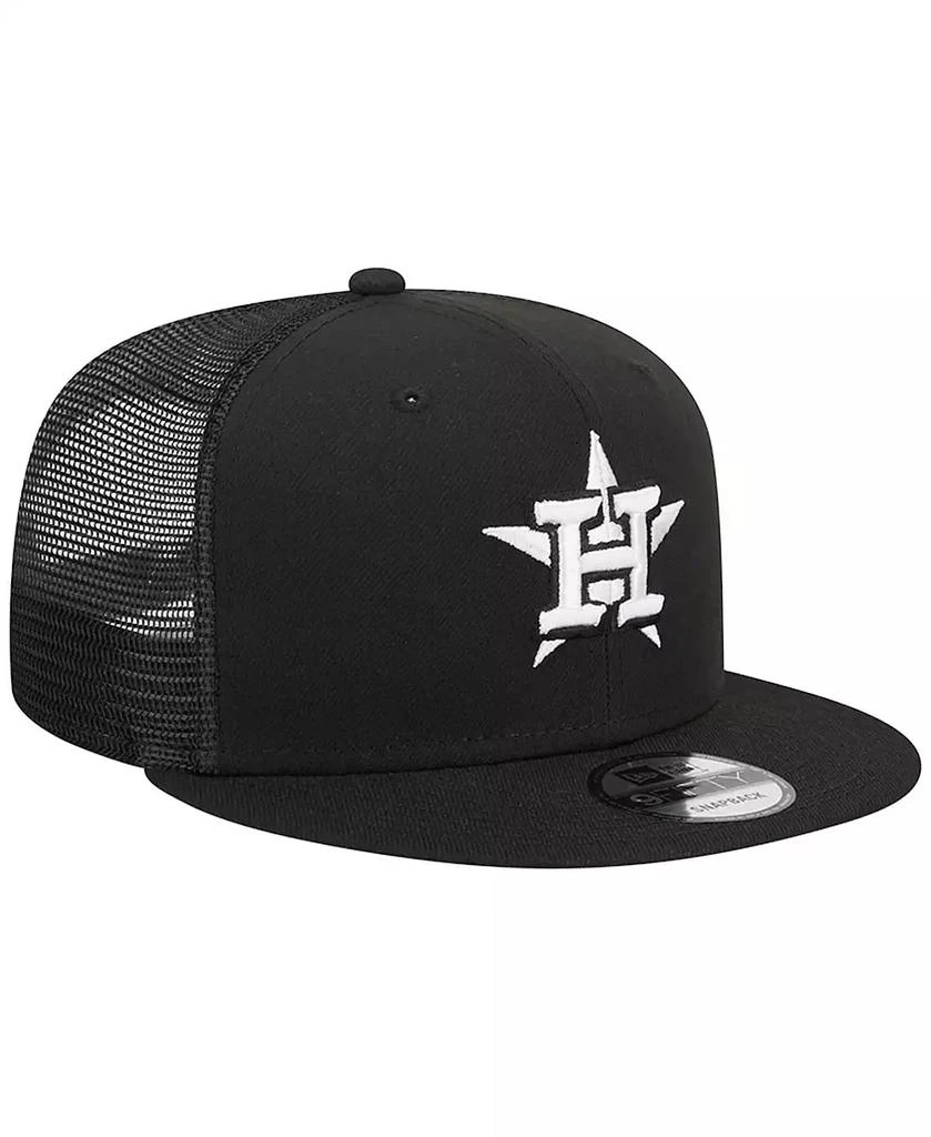 New Era Men's Black Houston Astros Trucker 9FIFTY Snapback Hat 4