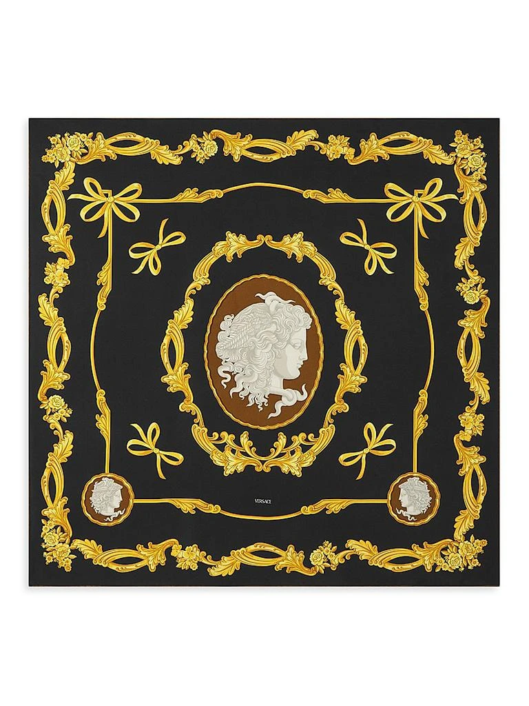 Versace Medusa Cameo Silk Twill Scarf 1